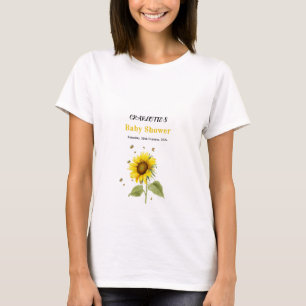 Sunflower with Butterflies Baby Shower Family T-Shirt