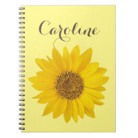 Sunflower with Custom Name Light Yellow