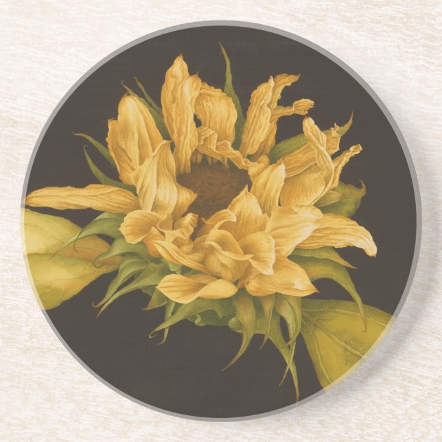 Sunflower with Headache coaster (Front)
