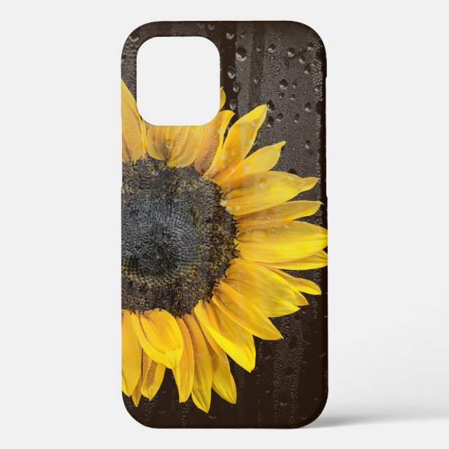 Sunflower with Raindrops on Window Case-Mate iPhone Case (Back)