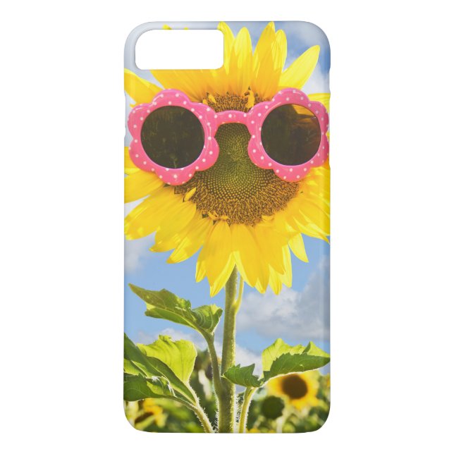sunflower with sunglasses Case-Mate iPhone case (Back)