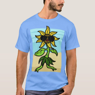 Sunflower with sunglasses in the Sun  T-Shirt