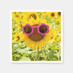 Sunflower with Sunglasses Napkin