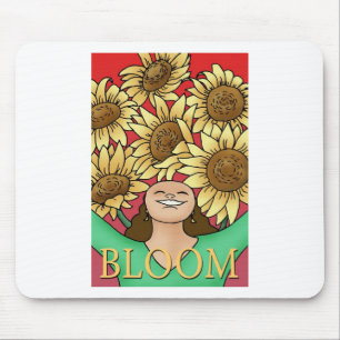 Sunflower Woman -- Bloom! Mouse Mat