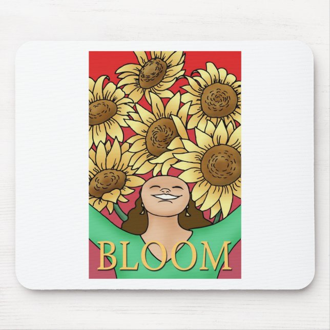 Sunflower Woman -- Bloom! Mouse Mat (Front)