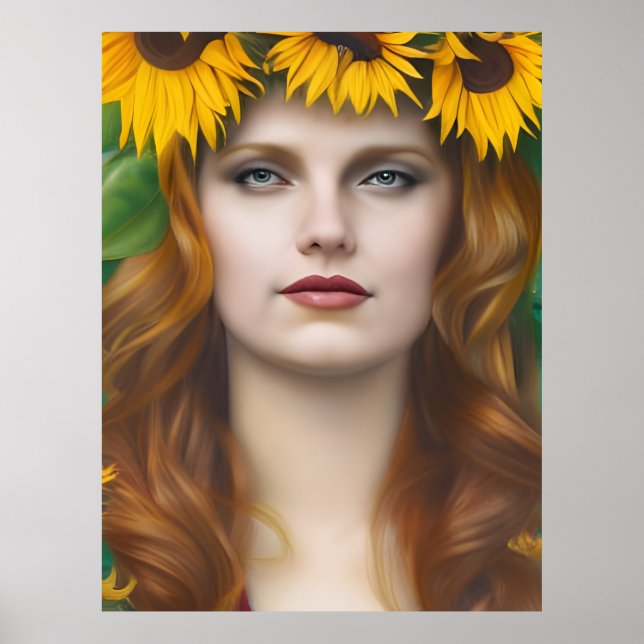 Sunflower Woman Poster (Front)