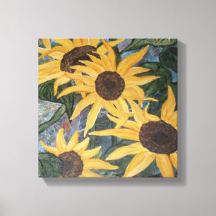 Sunflower Wrapped Canvas
