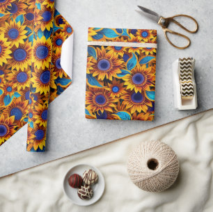 Sunflower wrapping paper