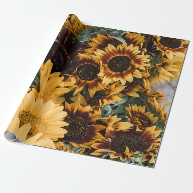SUNFLOWER WRAPPING PAPER (Unrolled)