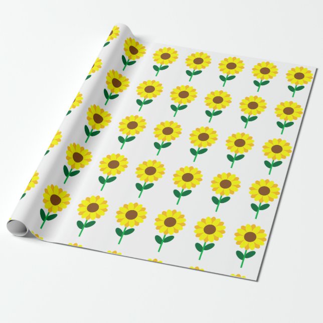 Sunflower Wrapping Paper (Unrolled)