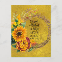 Sunflower Wreath with Bible Verse