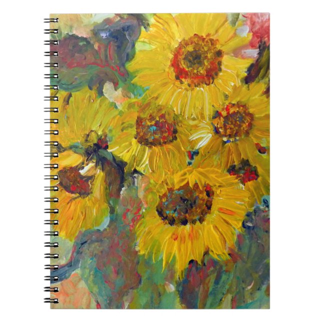 sunflower writing pad notebook (Front)