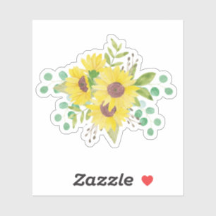 Sunflower Yellow 3" x 3" Cut Vinyl Stickers