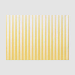 Sunflower Yellow and White Gradated Stripes Tissue Paper