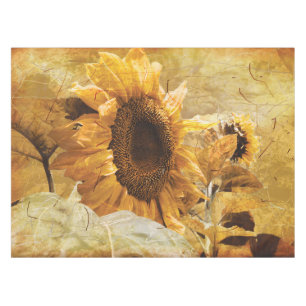 Sunflower Yellow Beautiful Country Floral Design Tablecloth