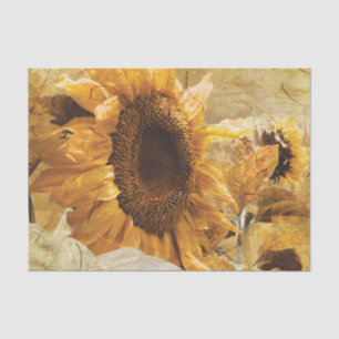 Sunflower Yellow Beautiful Country Floral Design Tissue Paper