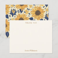 Sunflower Yellow Blue Bridal Shower Custom Name 