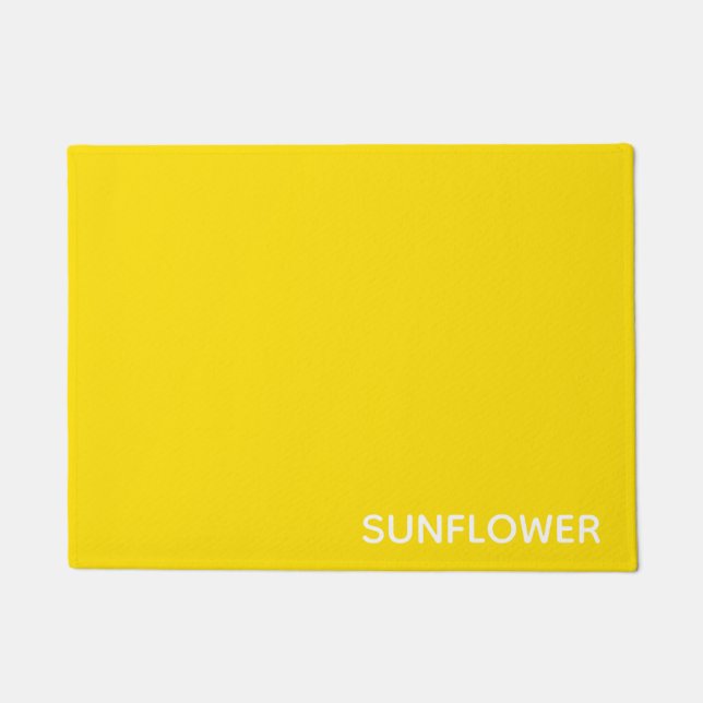 Sunflower Yellow Color Name Doormat (Front)