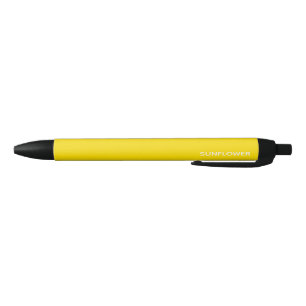 Sunflower Yellow Colour Name Black Ink Pen