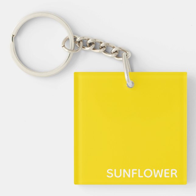 Sunflower Yellow Colour Name Key Ring (Front)