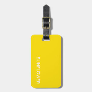 Sunflower Yellow Colour Name Luggage Tag