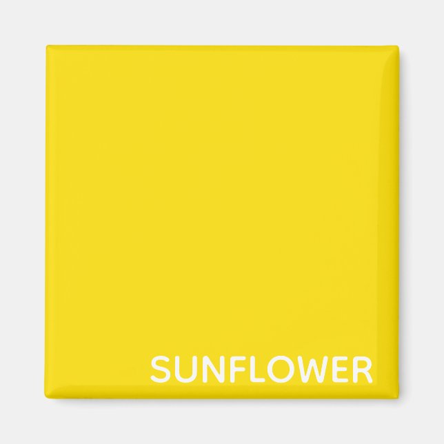 Sunflower Yellow Colour Name Magnet (Front)