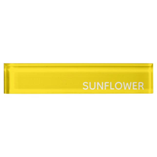 Sunflower Yellow Colour Name Nameplate (Front)