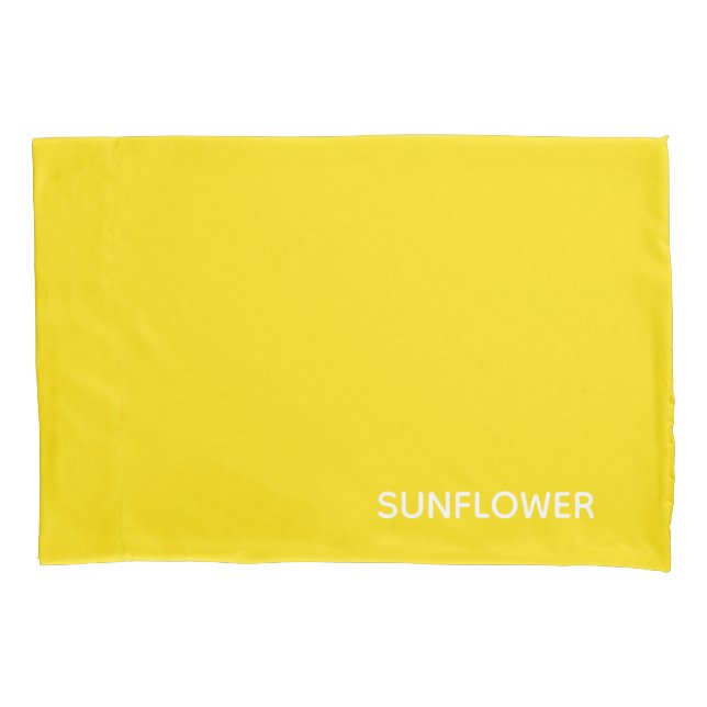 Sunflower Yellow Colour Name Pillowcase (Front)