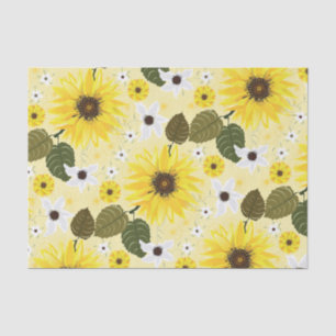 Sunflower Yellow Country Floral Garden Tissue Paper
