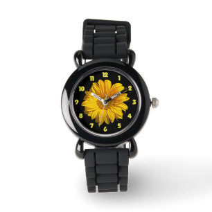 Sunflower Yellow Fat Numbers wacnm Watch