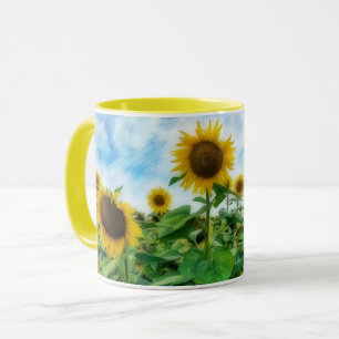 Sunflower Yellow Flower Art Coffee Mug Cup