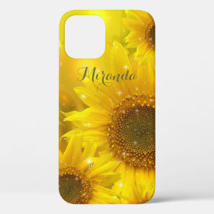 Sunflower Yellow Flower Floral Personalised iPhone 12 Case