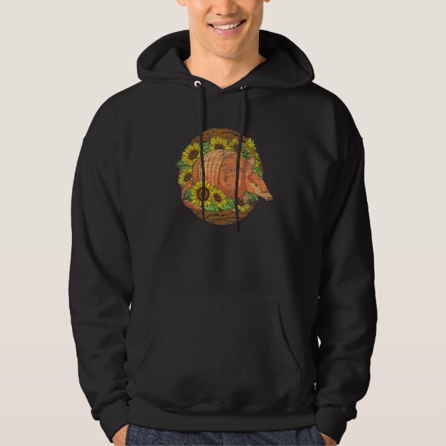 Sunflower Yellow Flower Wildlife Animal Floral Arm Hoodie (Front)