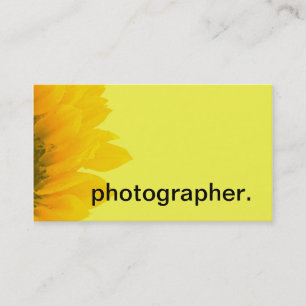 Sunflower Yellow Macro Floral Photo   Photographer Business Card