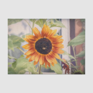 Sunflower Yellow Orange Bee Garden Decoupage Tissue Paper