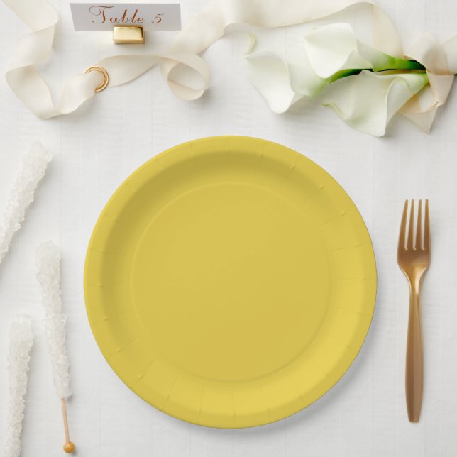 Sunflower Yellow Paper Plate (Wedding)
