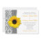 Sunflower Yellow Pewter Grey White Damask Wedding