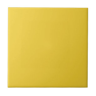 Sunflower Yellow Solid Colour #f4cf32 Tile