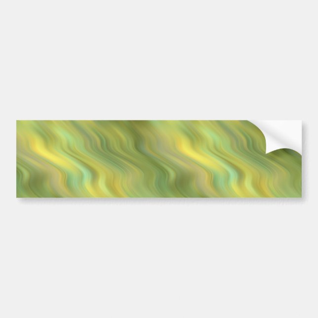 Sunflower Yellow Wavy Texture Bumper Sticker (Front)