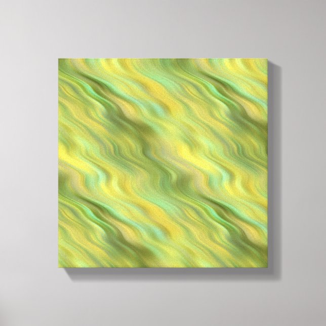 Sunflower Yellow Wavy Texture Canvas Print (Front)