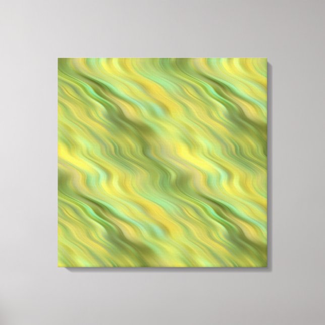 Sunflower Yellow Wavy Texture Canvas Print (Front)