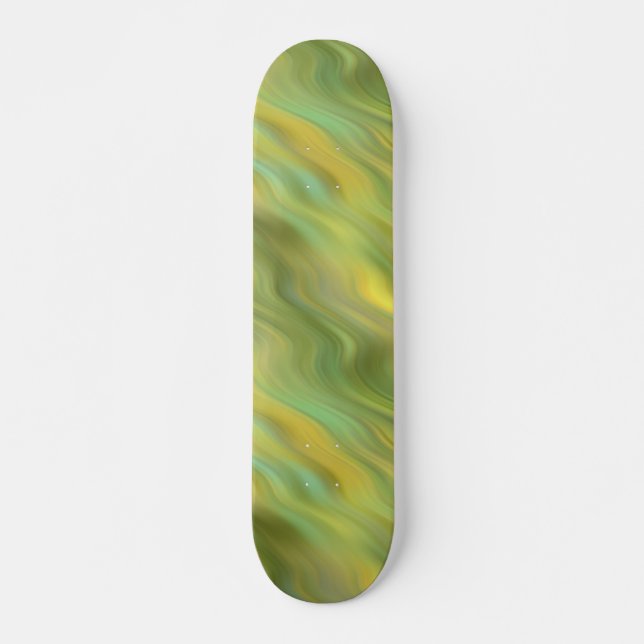 Sunflower Yellow Wavy Texture Skateboard (Front)