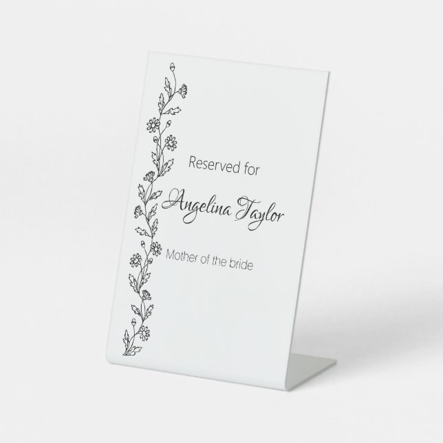 Sunflower  yellow Wedding Tabletop Signs (Front)