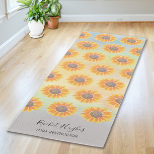 Sunflower Yoga Instructor Yoga Mat