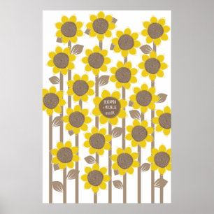Sunflowers -150 Signature Guest Book Alternative