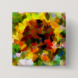 SUNFLOWERS 15 CM SQUARE BADGE