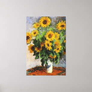Sunflowers, 1881 by Monet. Canvas Print