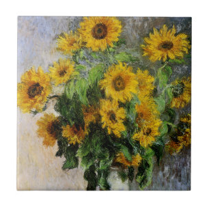 Sunflowers, 1881 by Monet. Tile