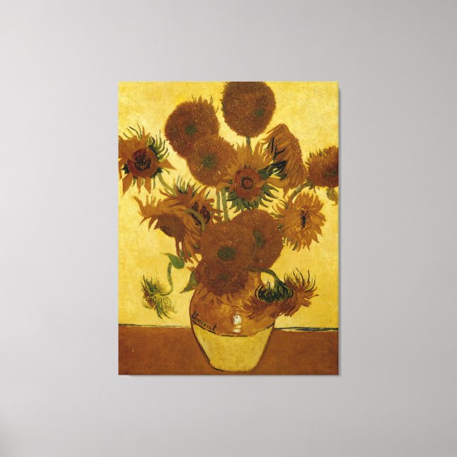 Sunflowers: 1888 by Van Gogh Canvas Print (Front)