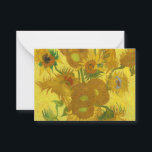 Sunflowers, 1889 by Vincent van Gogh Card<br><div class="desc">Vincent van Gogh - Sunflowers,  1889. 
Vincent Willem van Gogh (1853-1890) was a Dutch Post-Impressionist painter who posthumously became one of the most famous and influential figures in Western art history.</div>